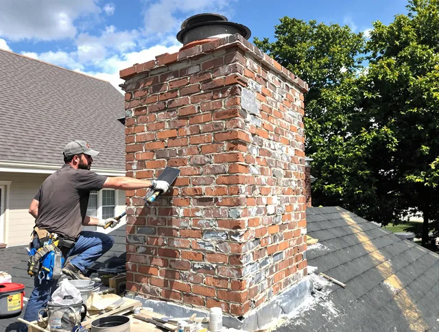 Completed chimney rebuild by Rocky Hill Chimney Sweep in Rocky Hill, CT