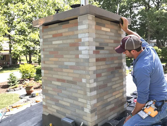 Rocky Hill Chimney Sweep completing a modern chimney remodel in Rocky Hill, CT
