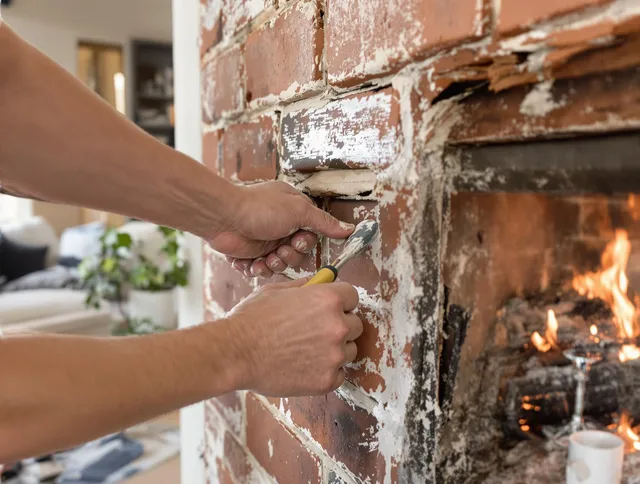 Routine fireplace repair by Rocky Hill Chimney Sweep in Rocky Hill, CT