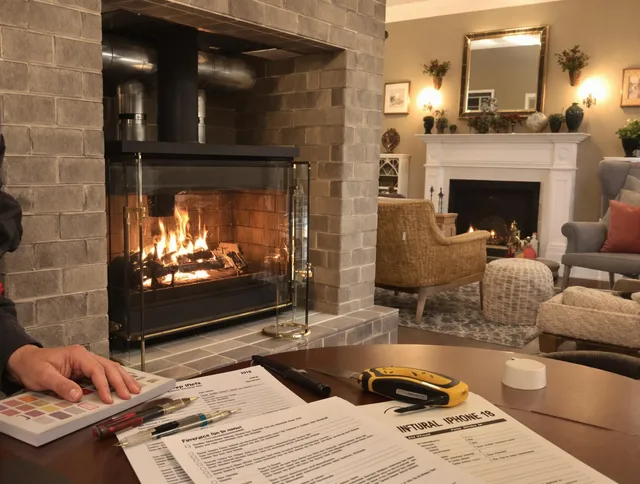 Rocky Hill Chimney Sweep verifying fireplace safety measures in Rocky Hill, CT